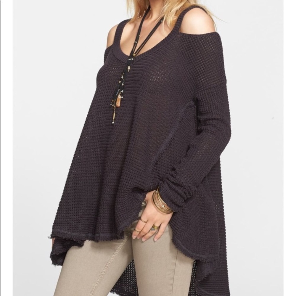 Free People cut out shoulder sweater